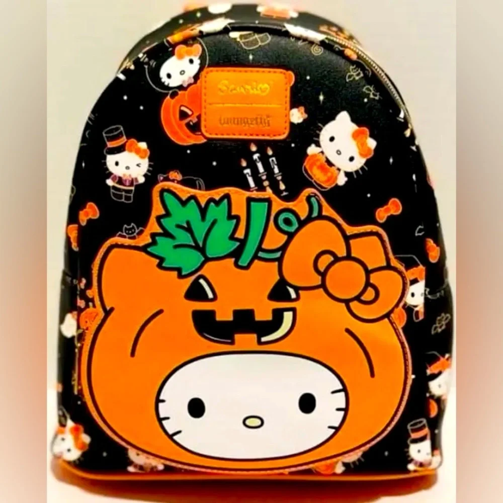 Loungefly Sanrio Hello Kitty Pumpkin Mini Backpack NWT